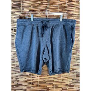 Method Sweat Shorts Mens XXL Heather Grey Ribbed Knit Casual Lounge Athleisure
